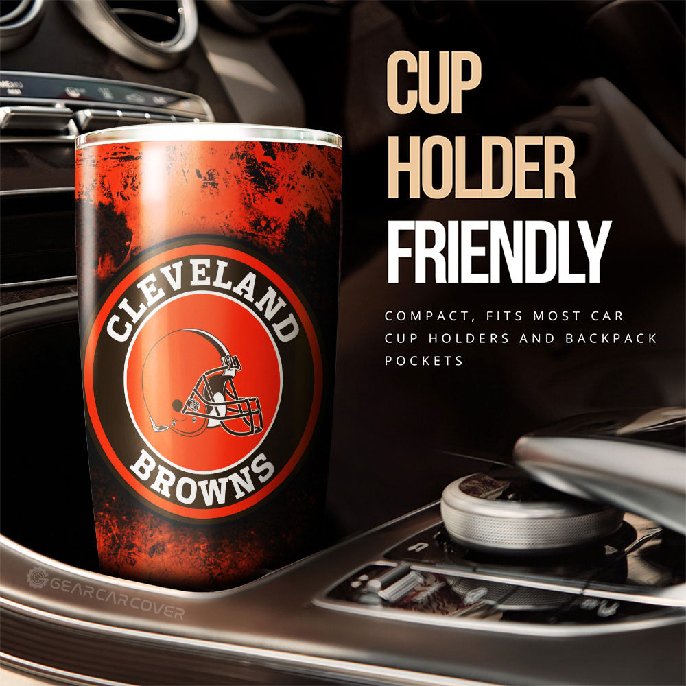 Cleveland Browns Tumbler Cup Custom Car Accessories - Gearcarcover - 3