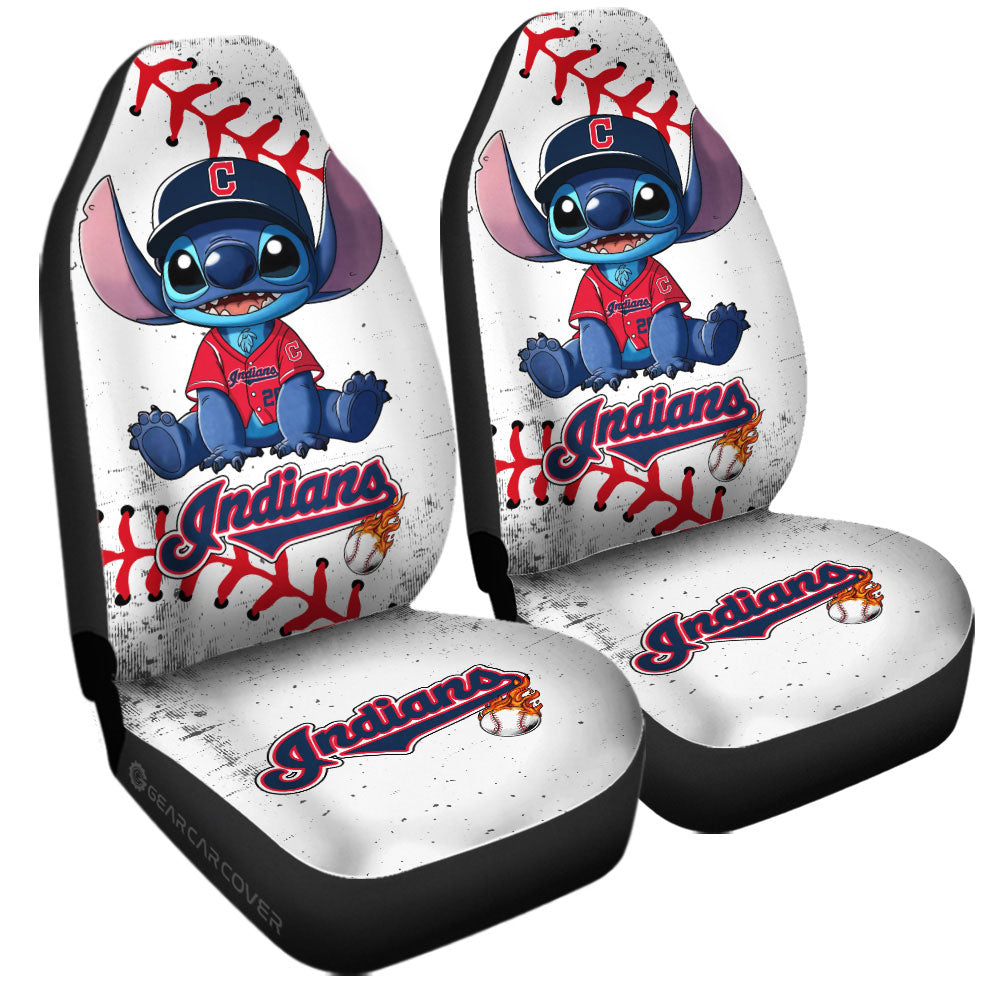 Cleveland Indians Car Seat Covers Stitch Theme Collection - Gearcarcover - 3