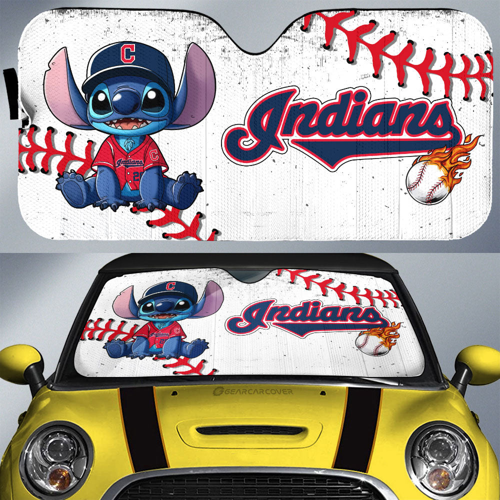 Cleveland Indians Car Sunshade Stitch Theme Collection - Gearcarcover - 1