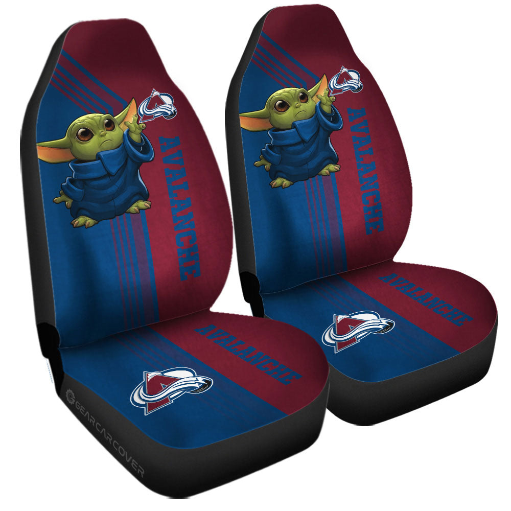 Colorado Avalanche Car Seat Covers Baby Yoda Car Accessories - Gearcarcover - 3