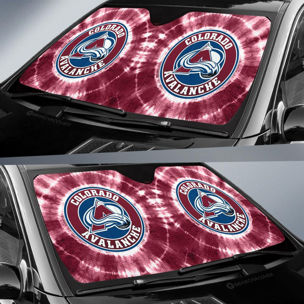 Colorado Avalanche Car Sunshade Custom Tie Dye Car Accessories - Gearcarcover - 2