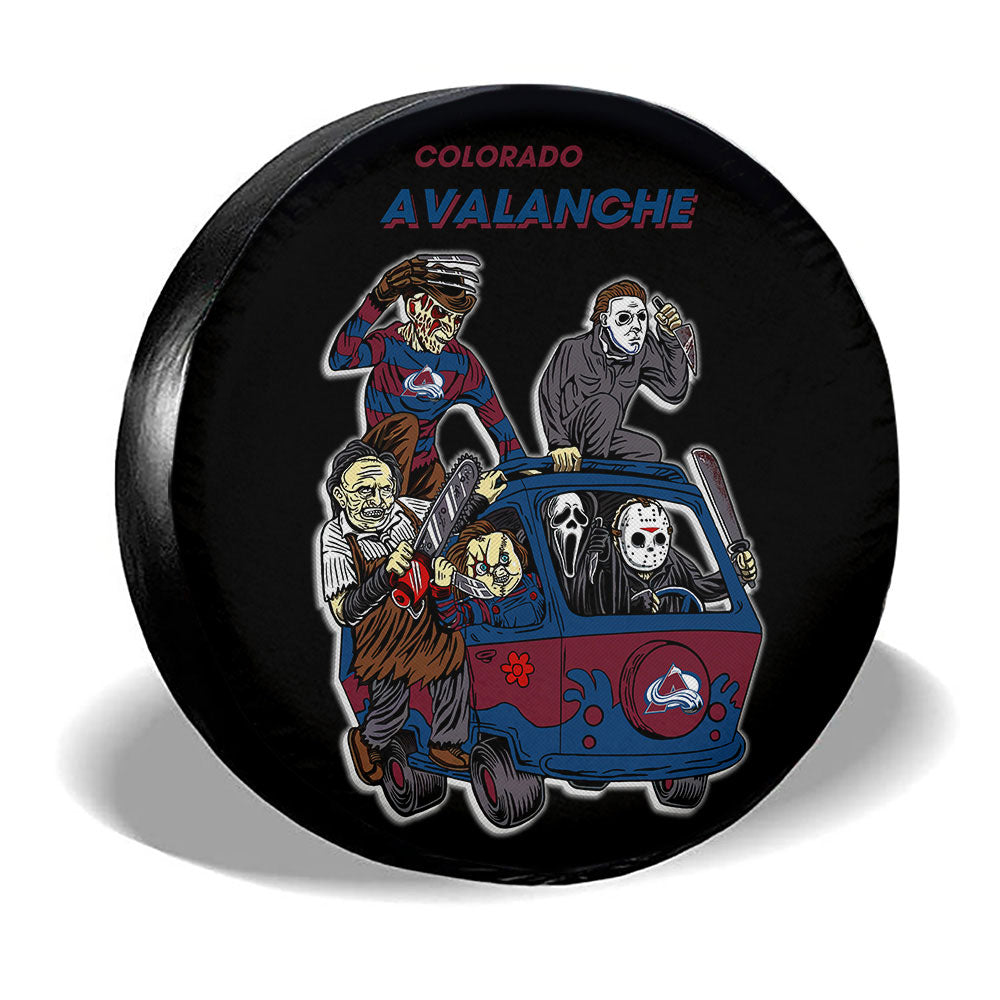 Colorado Avalanche Spare Tire Covers Horror Characters Car Accessories - Gearcarcover - 3