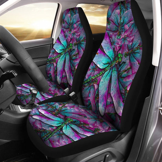 Colorful Dragonfly Car Seat Covers Custom Cool Car Accessories - Gearcarcover - 1