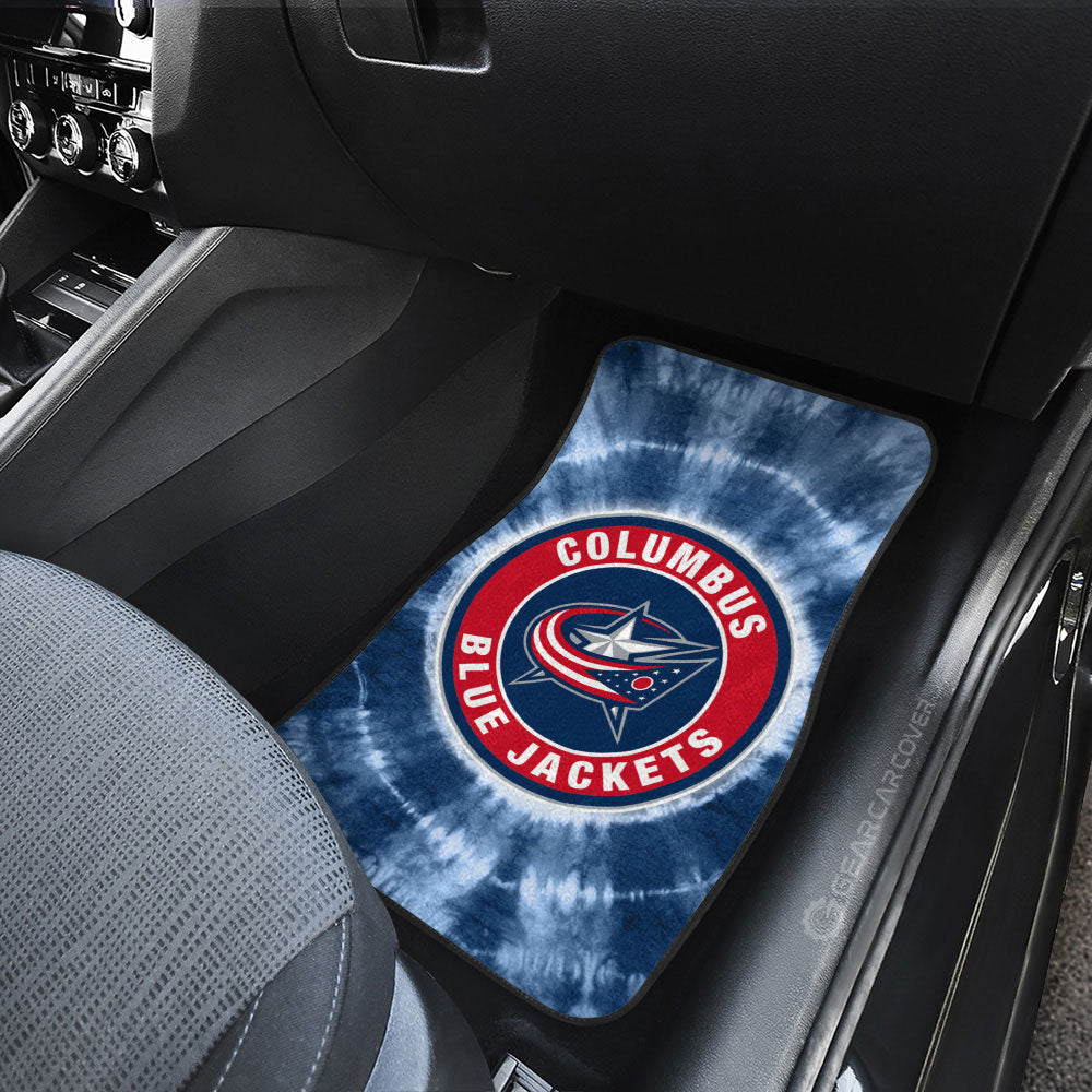 Columbus Blue Jackets Car Floor Mats Custom Tie Dye Car Accessories - Gearcarcover - 3