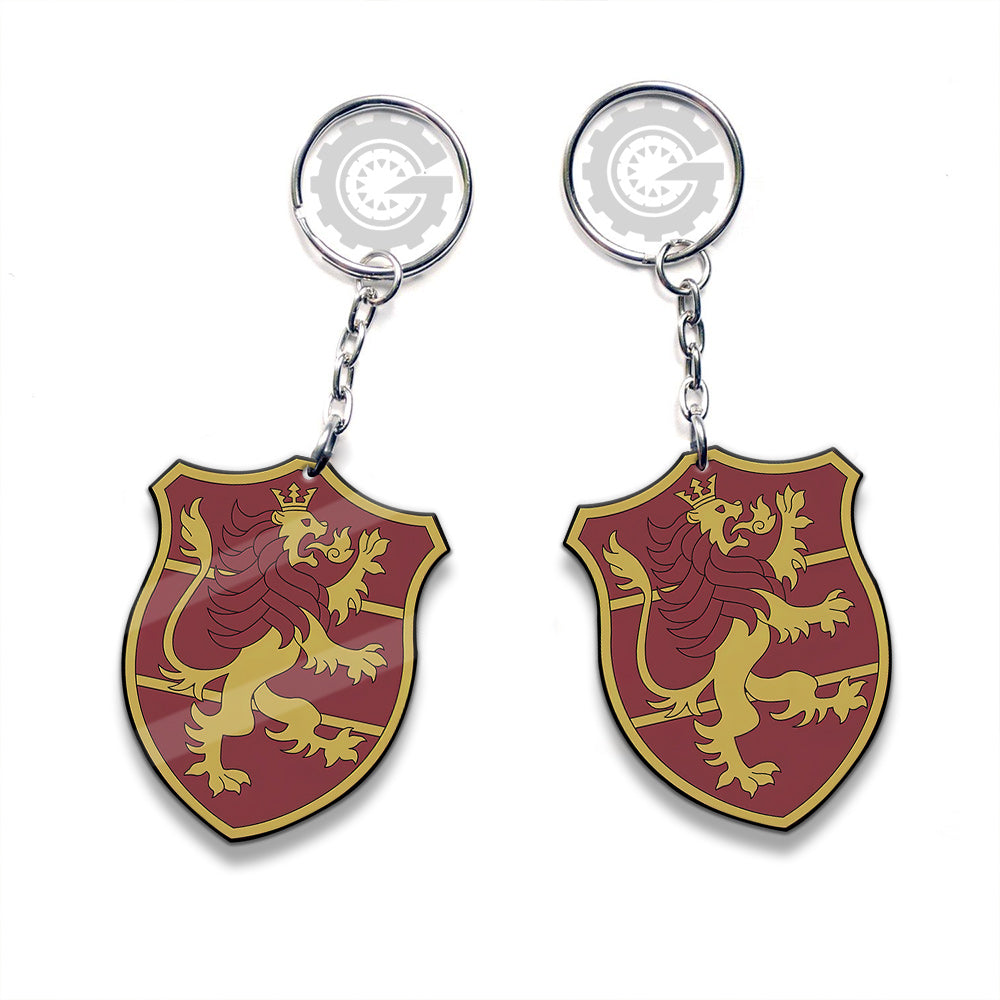 Crimson Lion Keychain Custom Car Accessories - Gearcarcover - 3