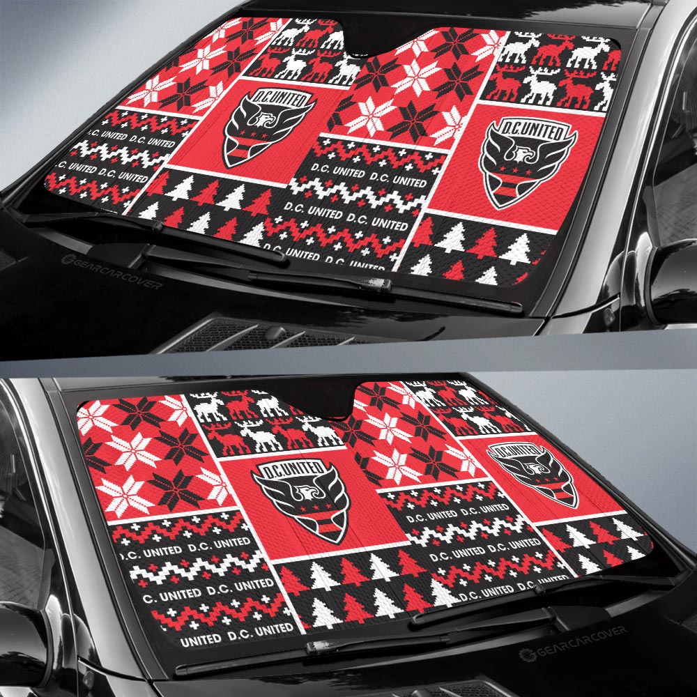 D C United Car Sunshade Custom Ugly Style Car Accessories - Gearcarcover - 2