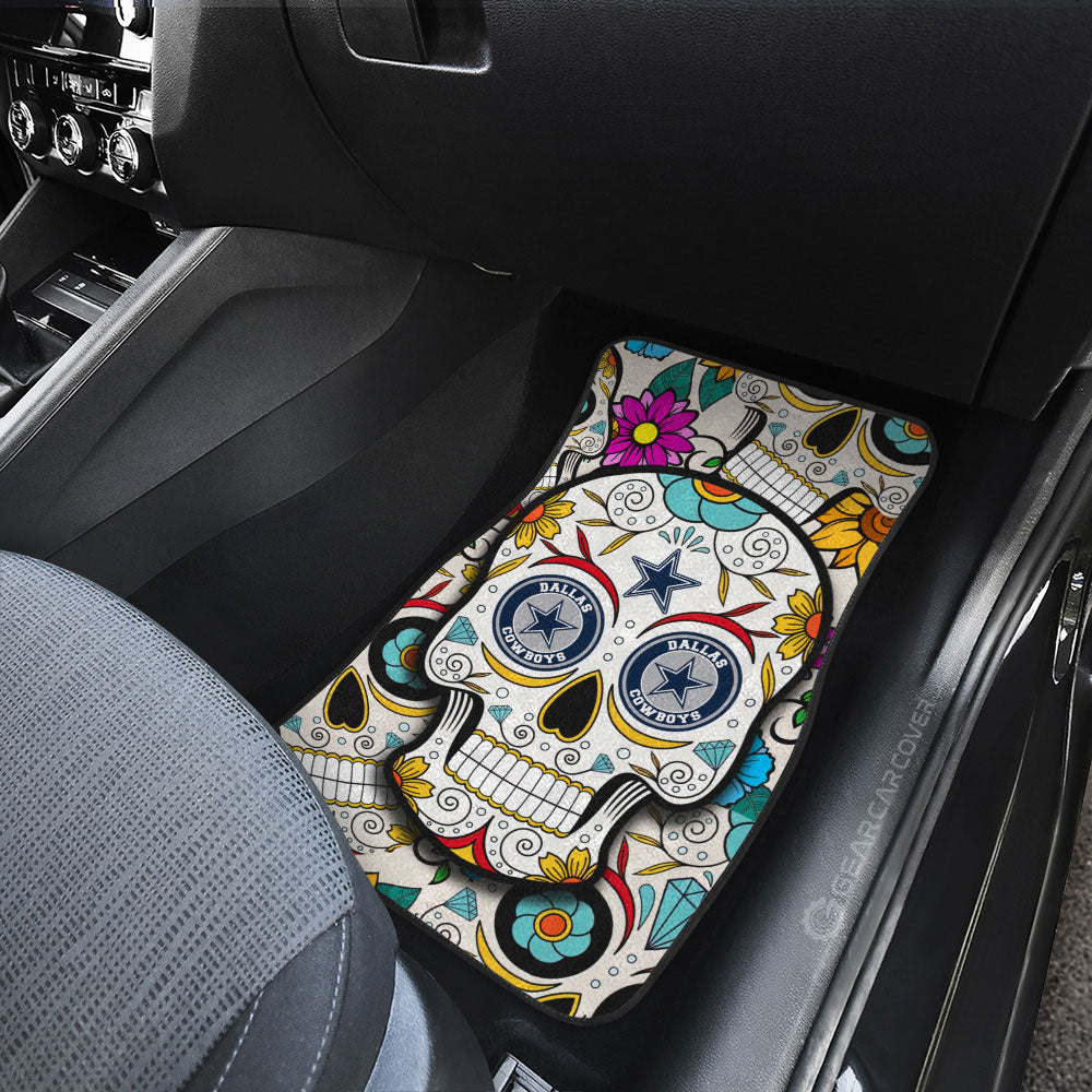 Dallas Cowboys Car Floor Mats Custom Sugar Skull Car Accessories - Gearcarcover - 3