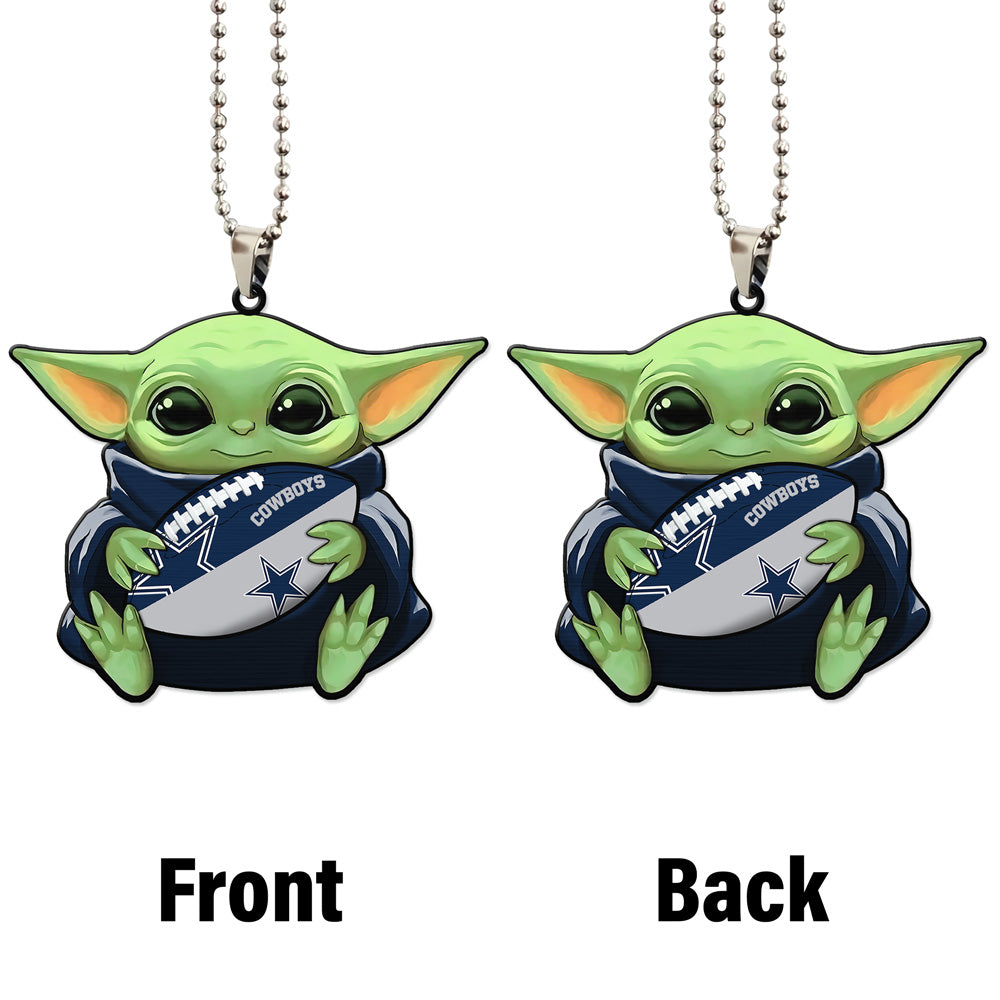 Dallas Cowboys Ornament Baby Yoda Car Accessories - Gearcarcover - 4