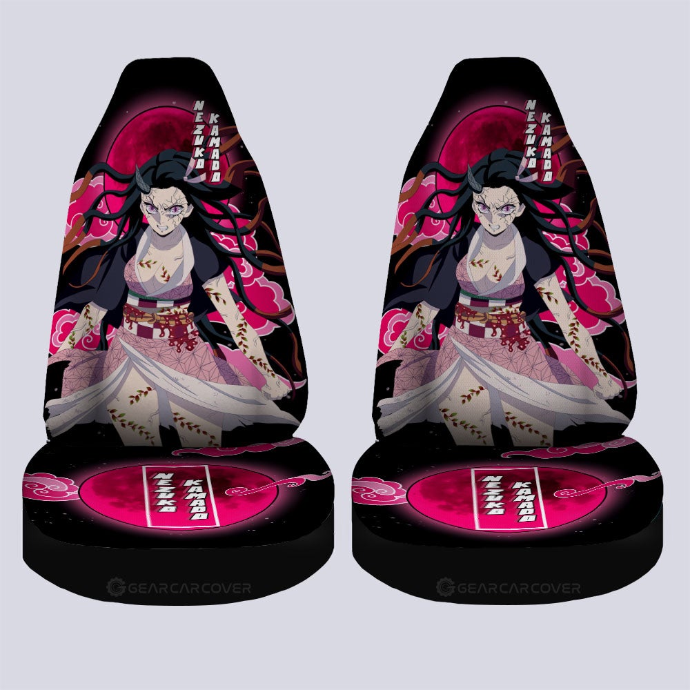 Demon Nezuko Car Seat Covers Custom - Gearcarcover - 4