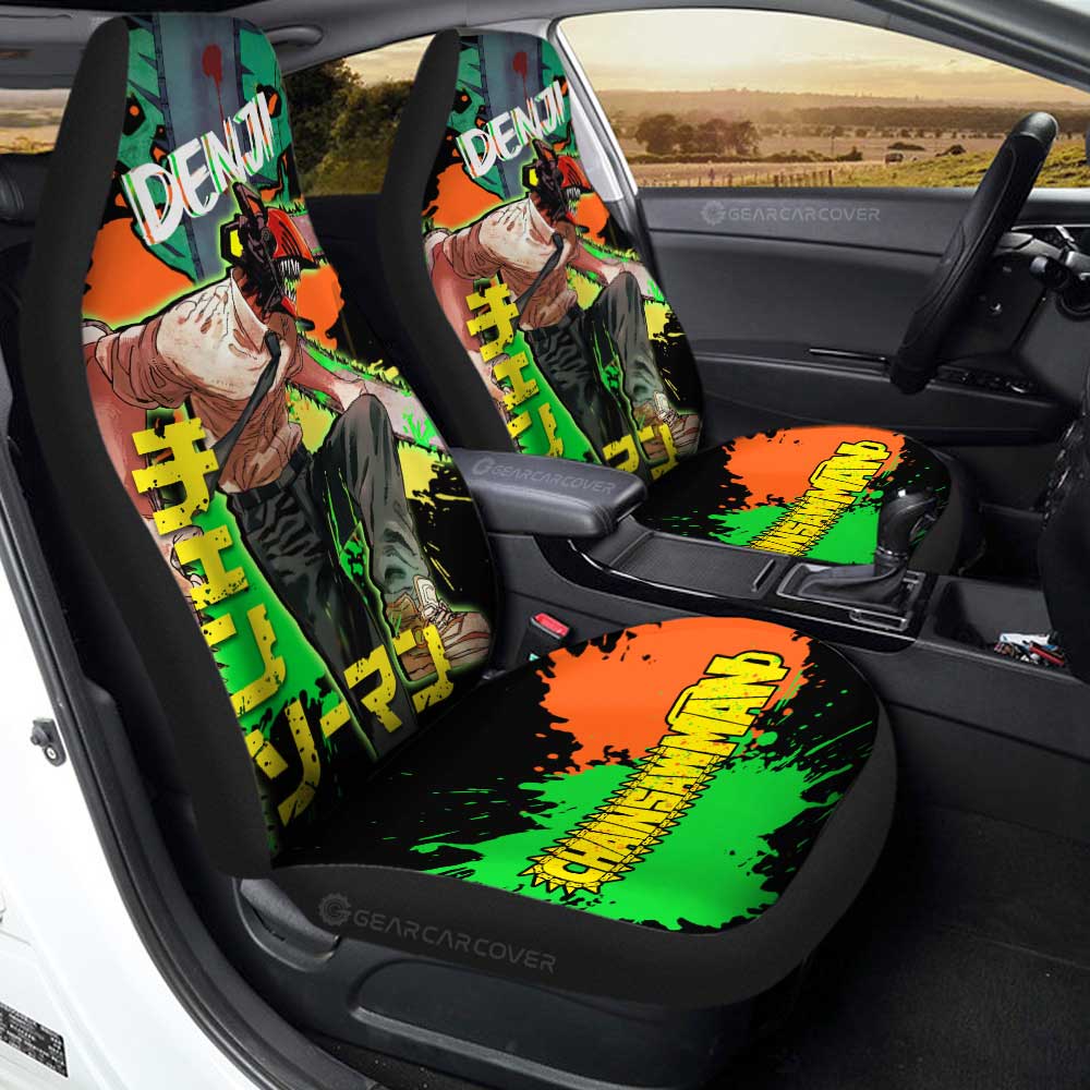 last gear car accessories Denji Car Seat Covers Custom Chainsaw Man Anime Car Accessories