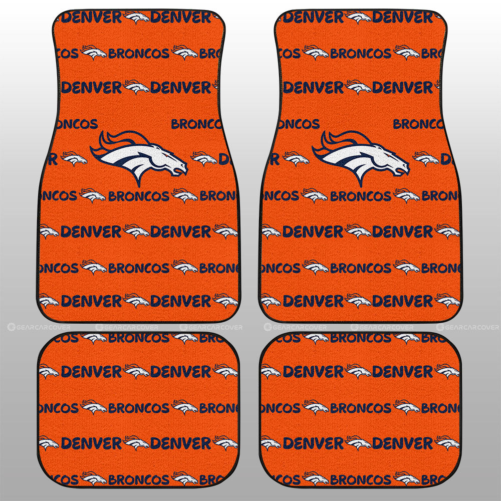 Denver Broncos Car Floor Mats Sporty Team Collection - Gearcarcover - 1