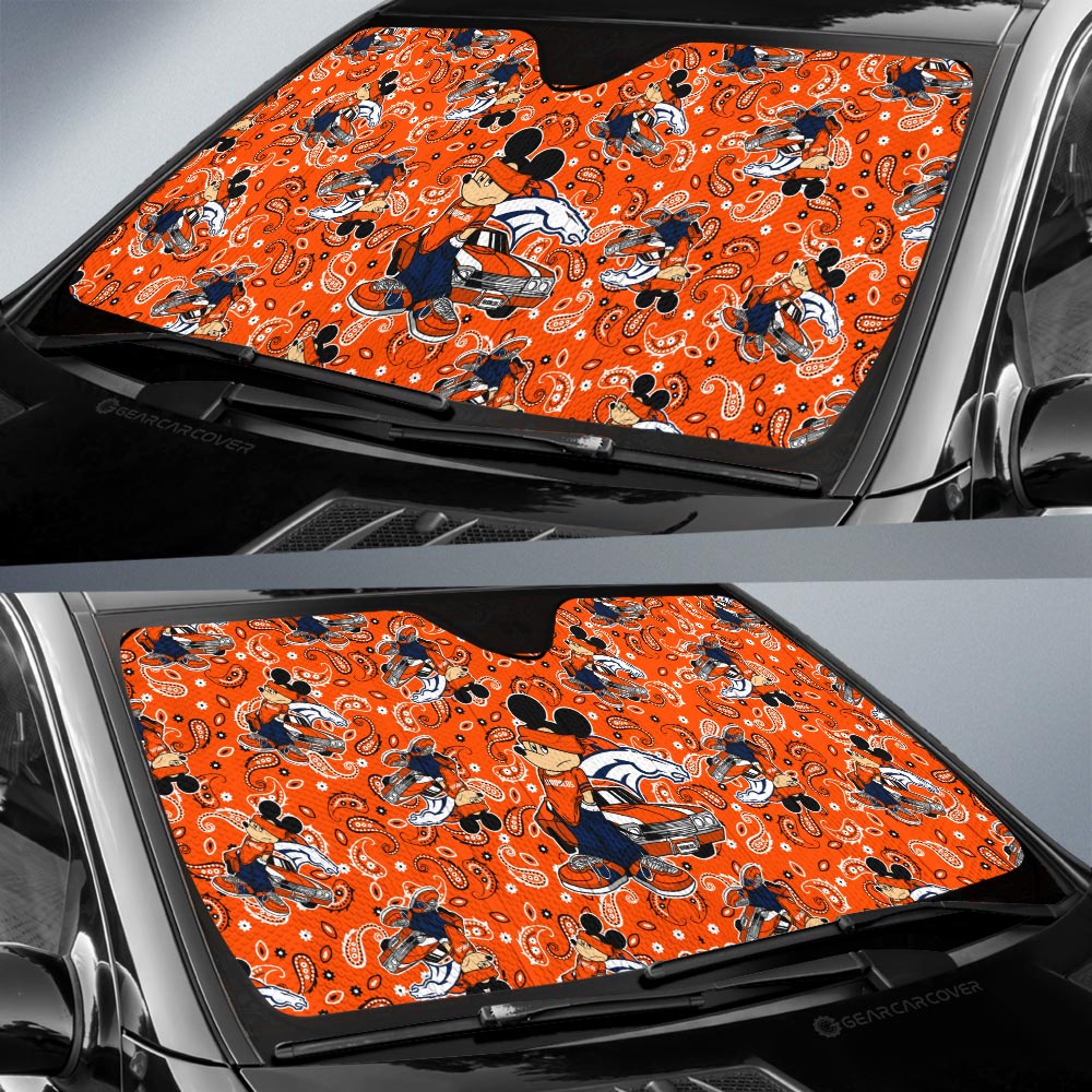 Denver Broncos Car Sunshade Cartoon Theme Collection - Gearcarcover - 2