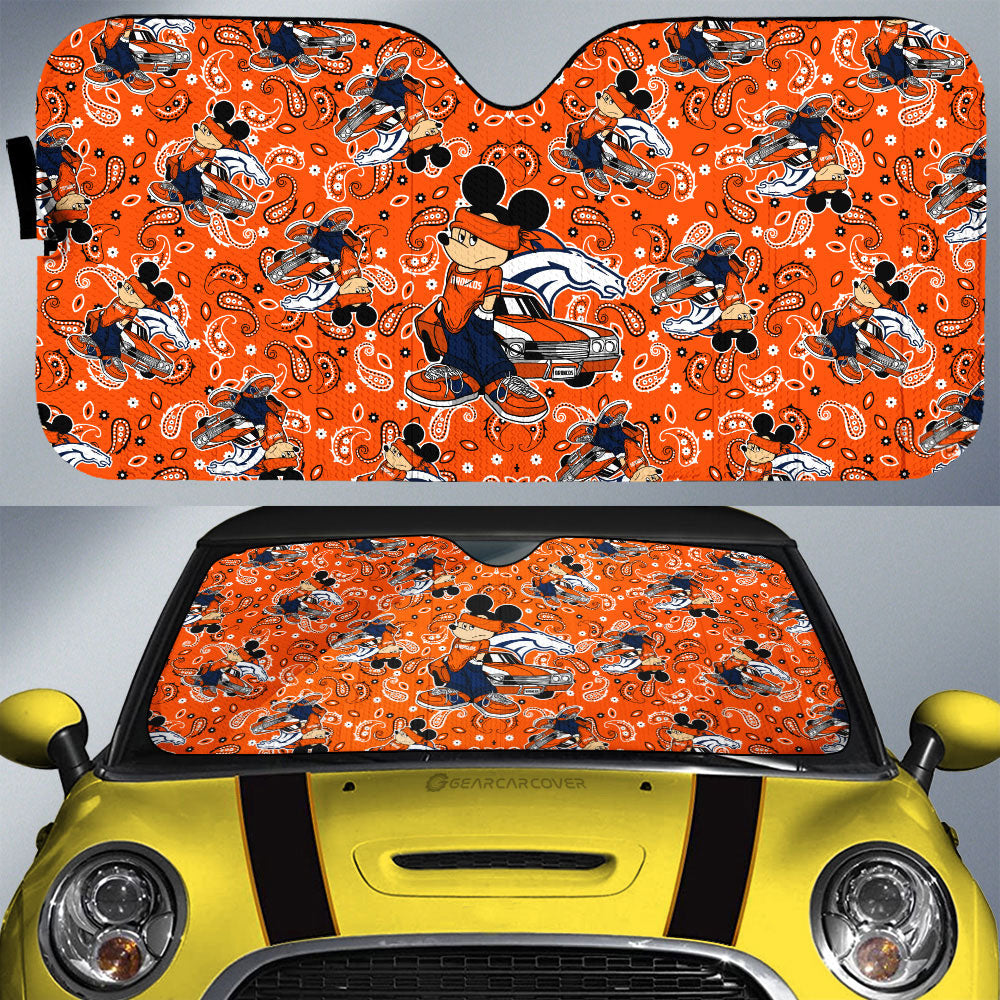 Denver Broncos Car Sunshade Cartoon Theme Collection - Gearcarcover - 1