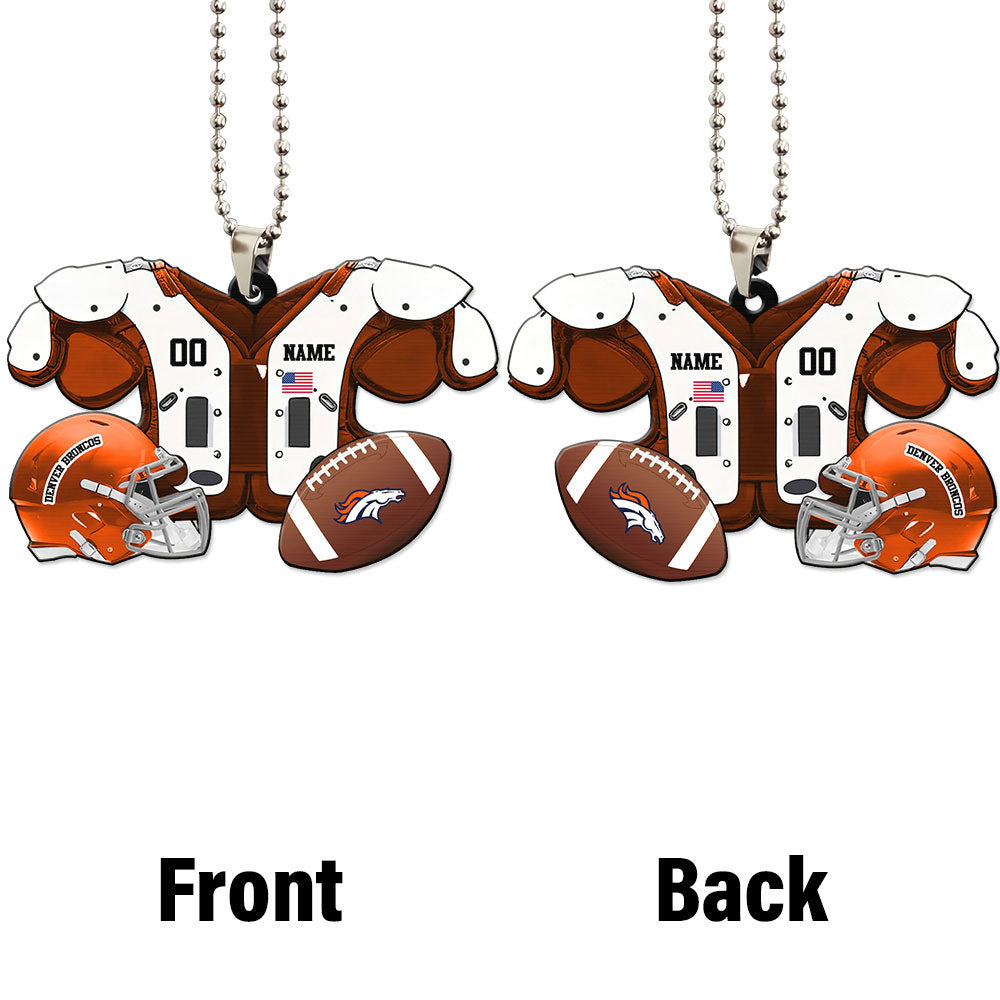 Denver Broncos Ornament Personalized Uniforms Collection - Gearcarcover - 4
