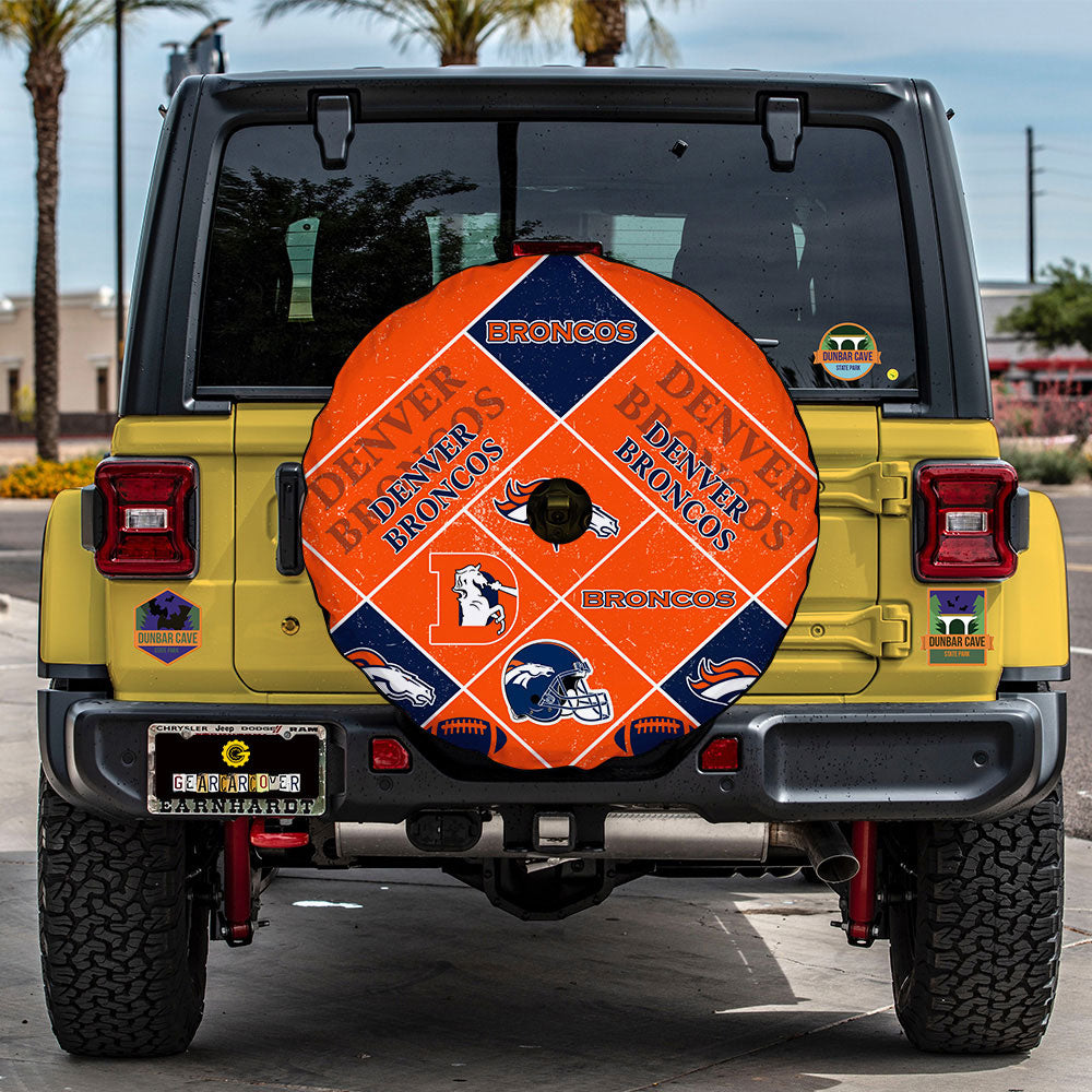 Denver Broncos Spare Tire Covers Camera Hole Sporty Team Collection - Gearcarcover - 2
