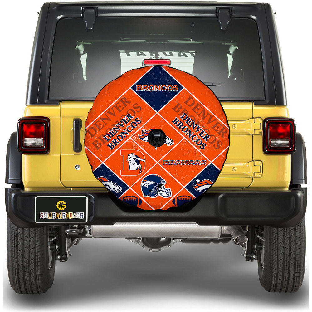 Denver Broncos Spare Tire Covers Camera Hole Sporty Team Collection - Gearcarcover - 1