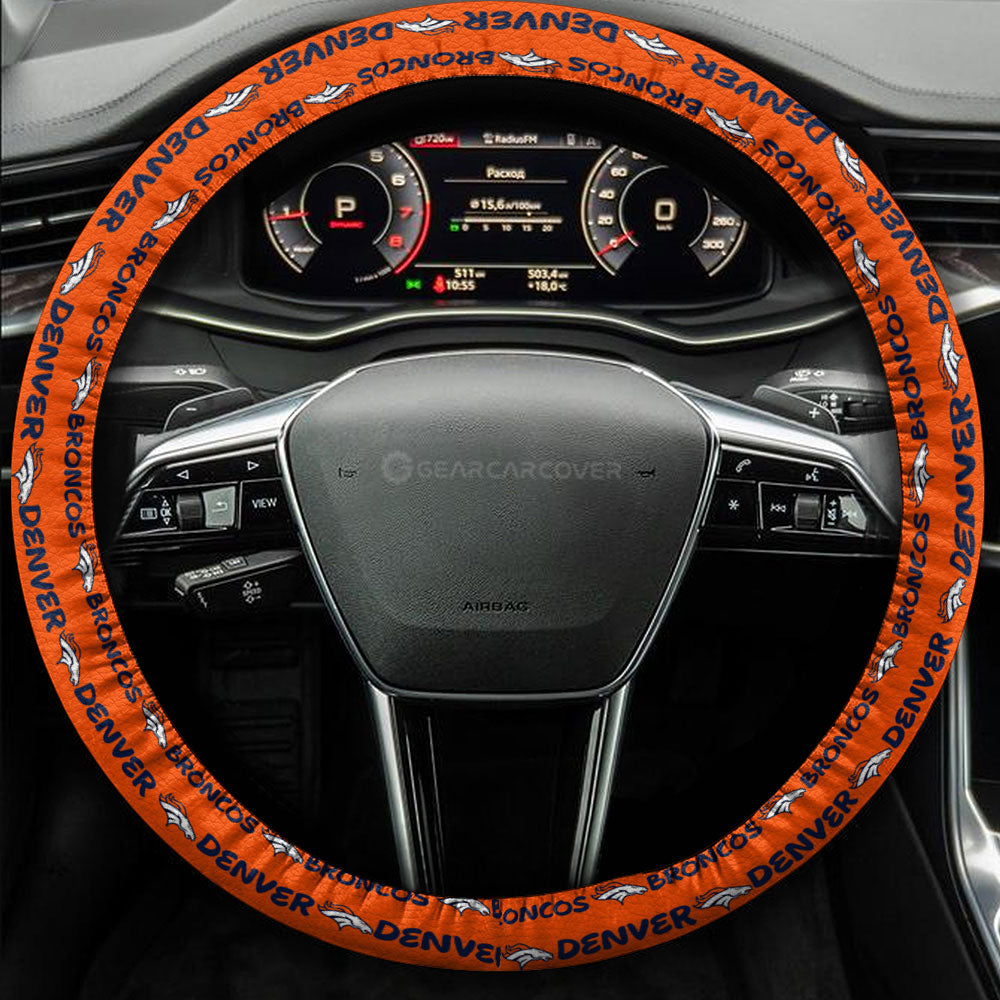 Denver Broncos Steering Wheel Cover Sporty Team Collection - Gearcarcover - 3