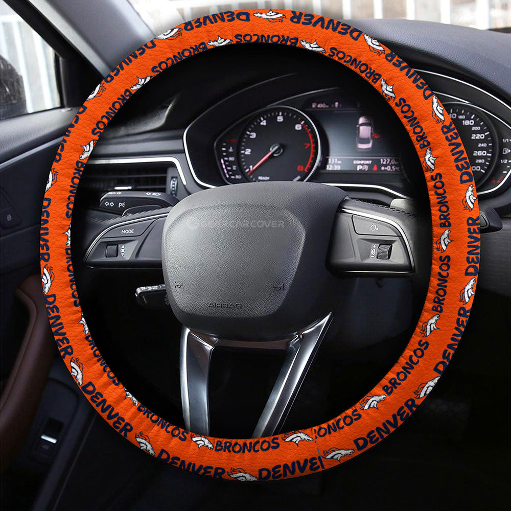 Denver Broncos Steering Wheel Cover Sporty Team Collection - Gearcarcover - 4