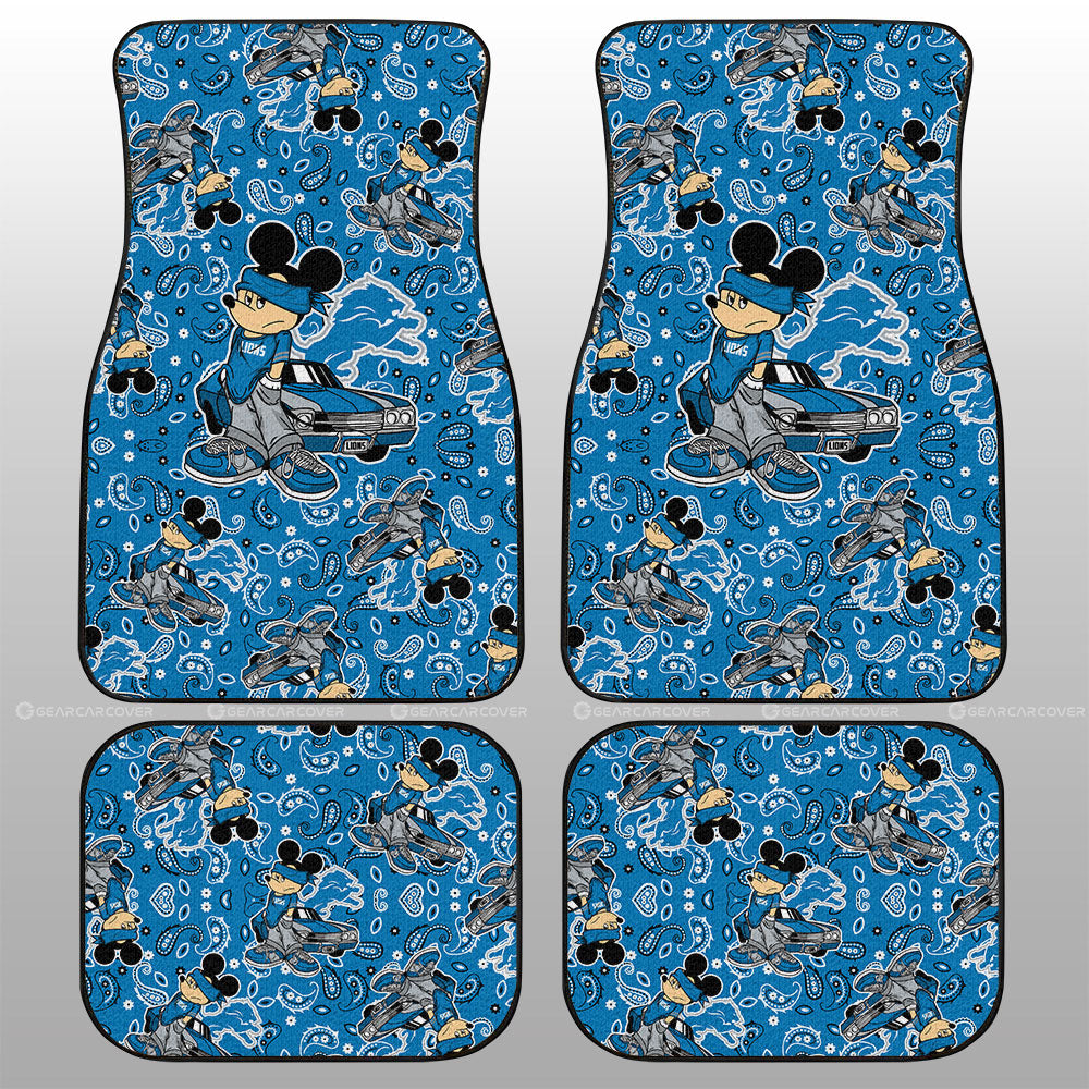 Detroit Lions Car Floor Mats Cartoon Theme Collection - Gearcarcover - 1