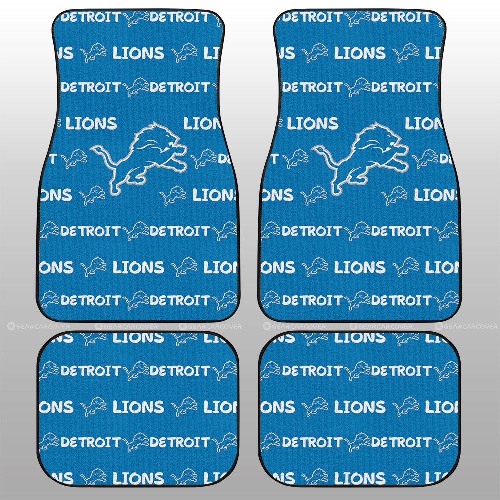 Detroit Lions Car Floor Mats Sporty Team Collection - Gearcarcover - 1