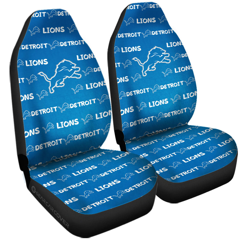 Detroit Lions Car Seat Covers Sporty Team Collection - Gearcarcover - 3