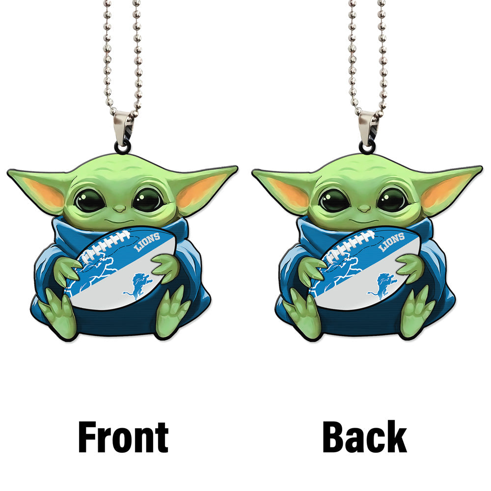 Detroit Lions Ornament Baby Yoda Car Accessories - Gearcarcover - 4