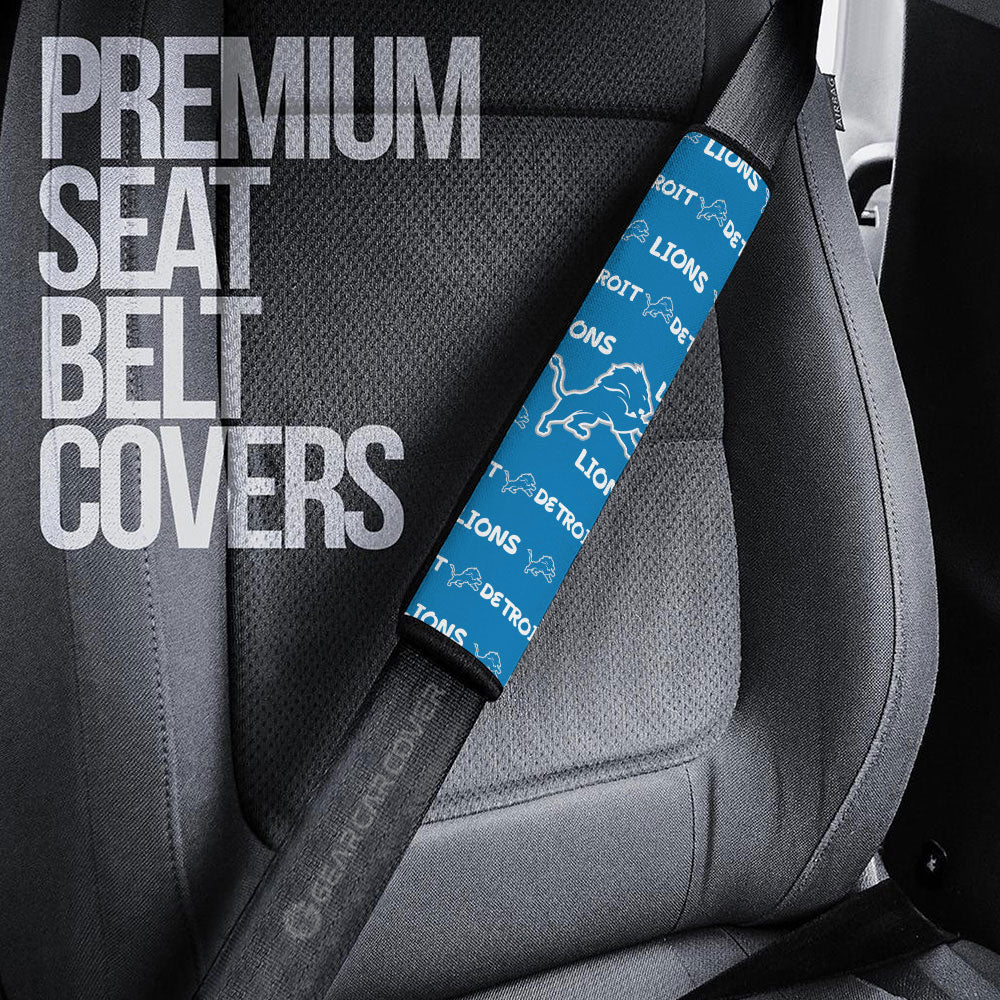 Detroit Lions Seat Belt Covers Sporty Team Collection - Gearcarcover - 3