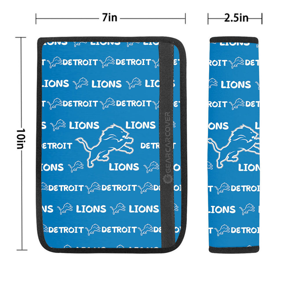 Detroit Lions Seat Belt Covers Sporty Team Collection - Gearcarcover - 1