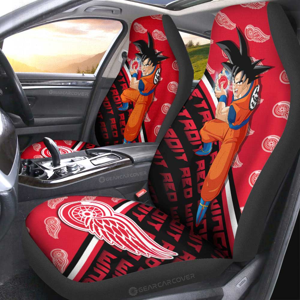 Detroit Red Wings Car Seat Covers Goku Car Decorations For Fans - Gearcarcover - 2