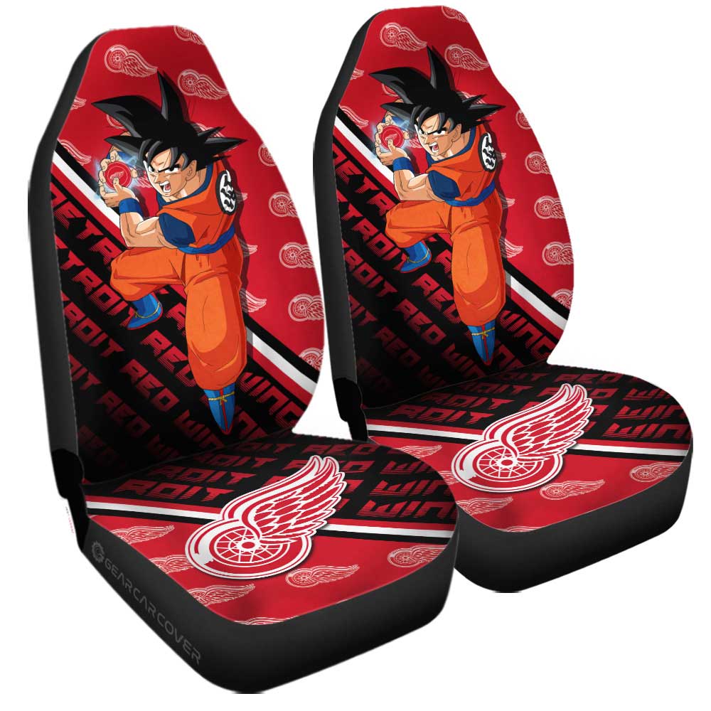 Detroit Red Wings Car Seat Covers Goku Car Decorations For Fans - Gearcarcover - 3