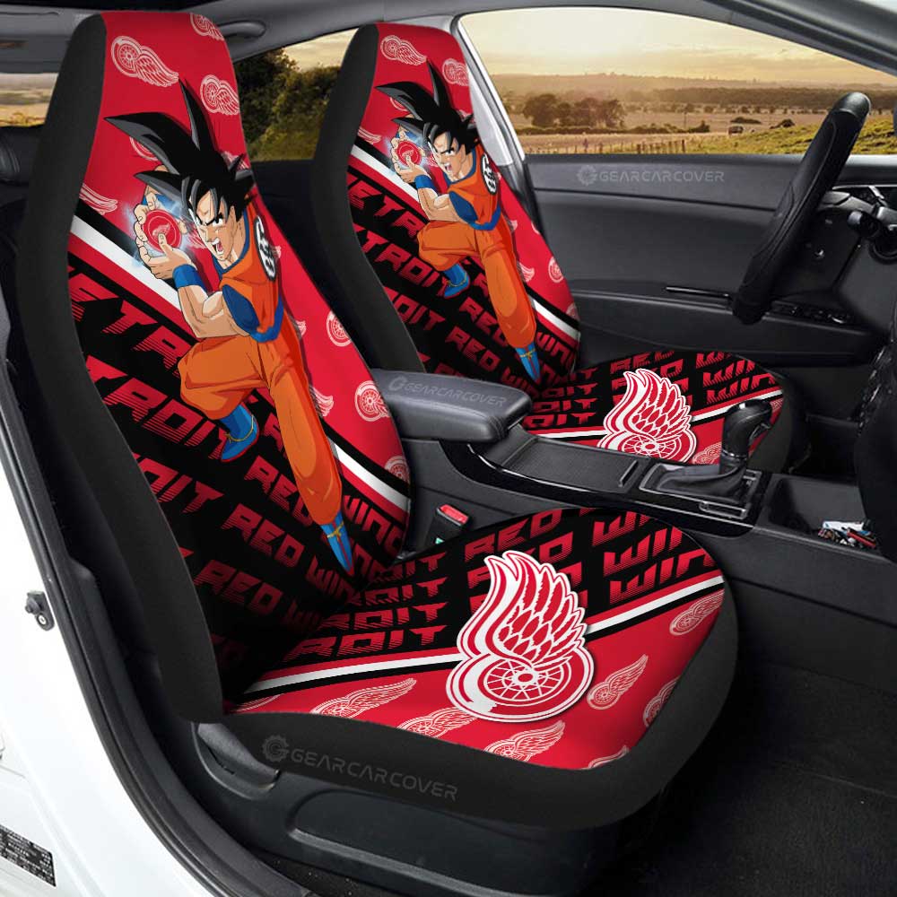 Detroit Red Wings Car Seat Covers Goku Car Decorations For Fans - Gearcarcover - 1