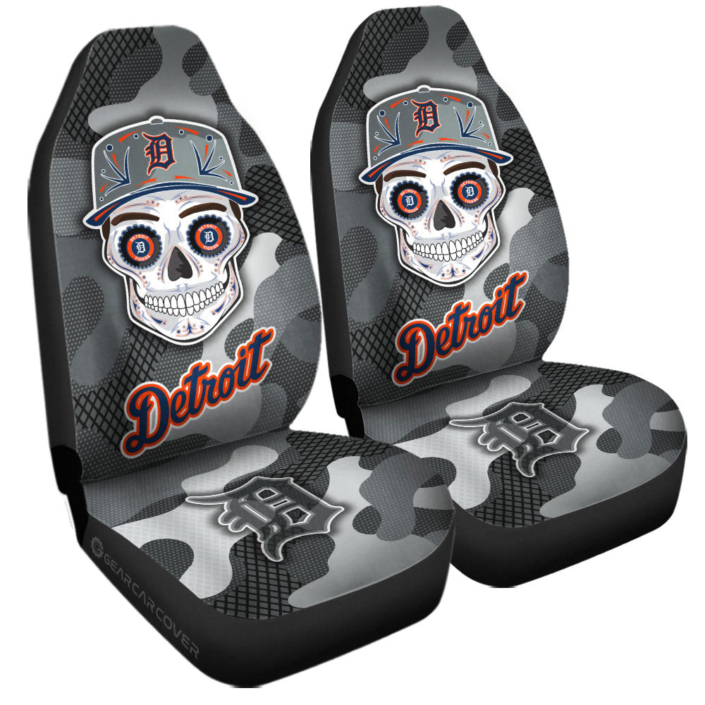 Detroit Tigers Car Seat Covers Skull Theme Collection - Gearcarcover - 3