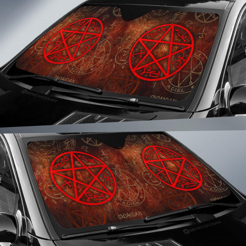 Devils Trap Car Sunshade Custom Supernatural Car Accessories - Gearcarcover - 2