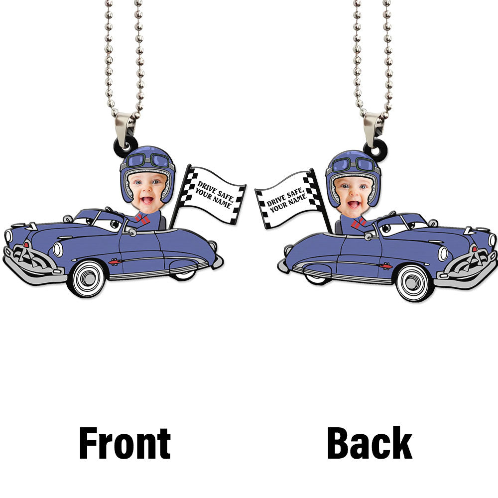 Doc Hudson Ornament Personalized Baby With Helmet Collection - Gearcarcover - 4