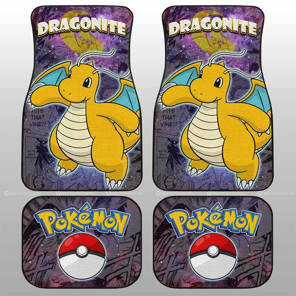 Dragonite Car Floor Mats Custom Anime Galaxy Manga Style - Gearcarcover - 2