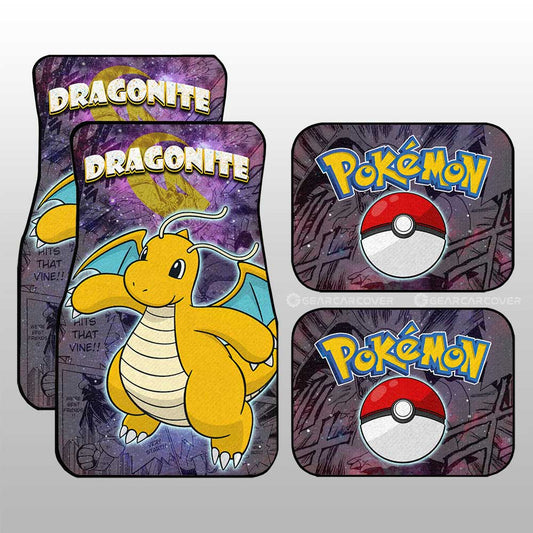 Dragonite Car Floor Mats Custom Anime Galaxy Manga Style - Gearcarcover - 1