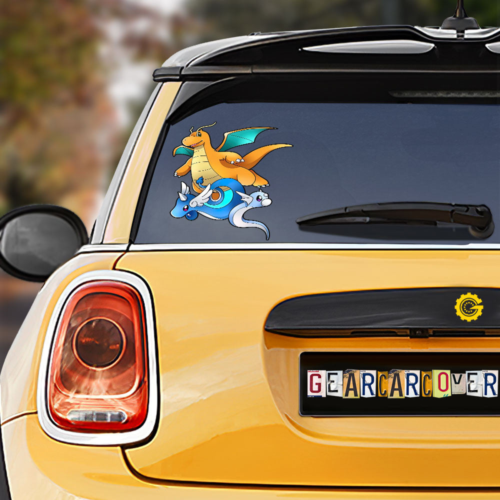 Dragonite Evolution Car Sticker Custom Anime - Gearcarcover - 1