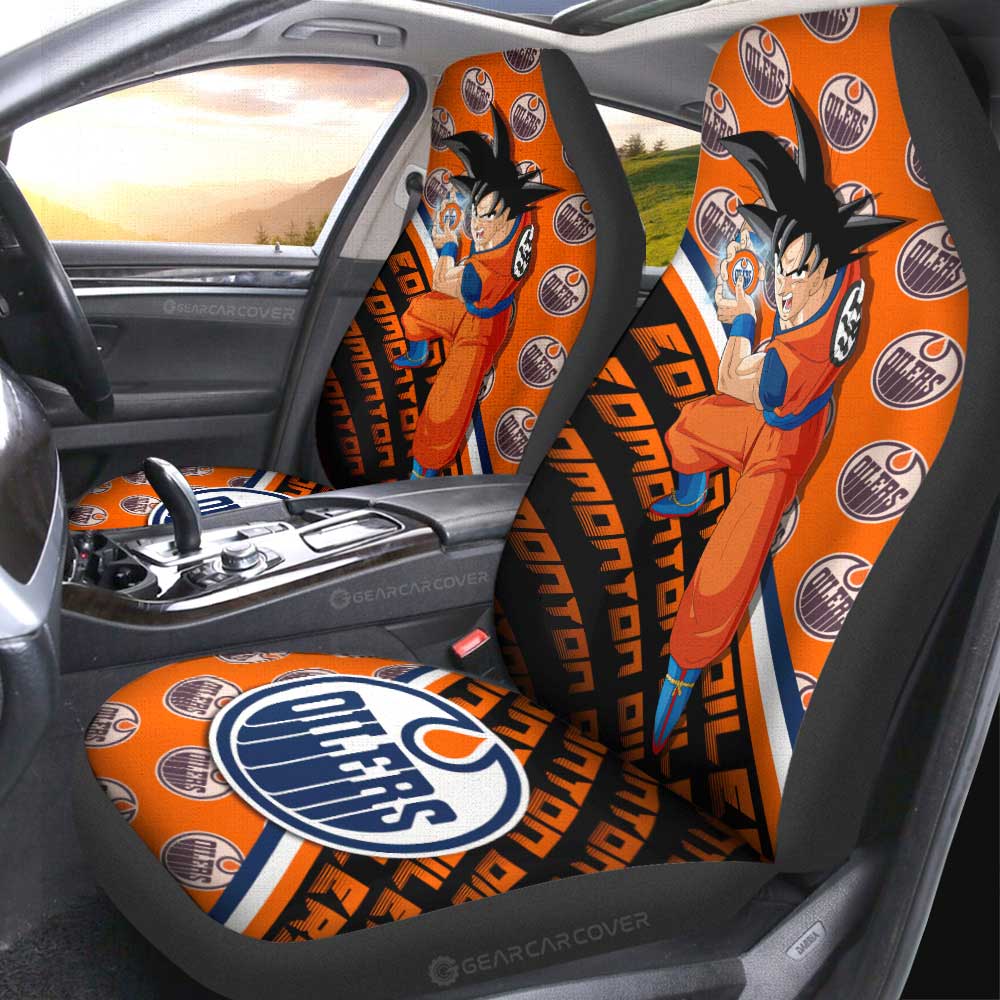 Edmonton Oilers Car Seat Covers Goku Car Decorations For Fans - Gearcarcover - 2