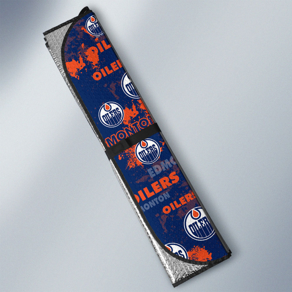 Edmonton Oilers Car Sunshade Custom Car Accessories - Gearcarcover - 3