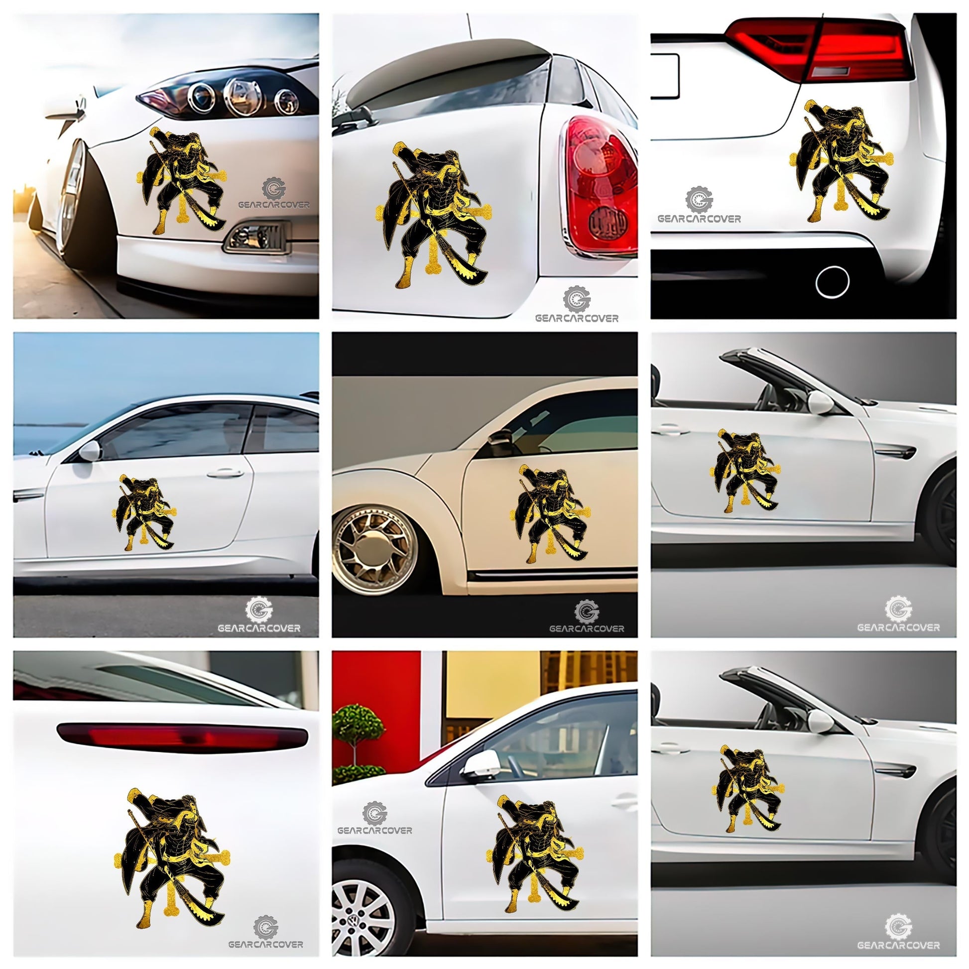 Edward Newgate Car Sticker Custom Gold Silhouette Style - Gearcarcover - 2