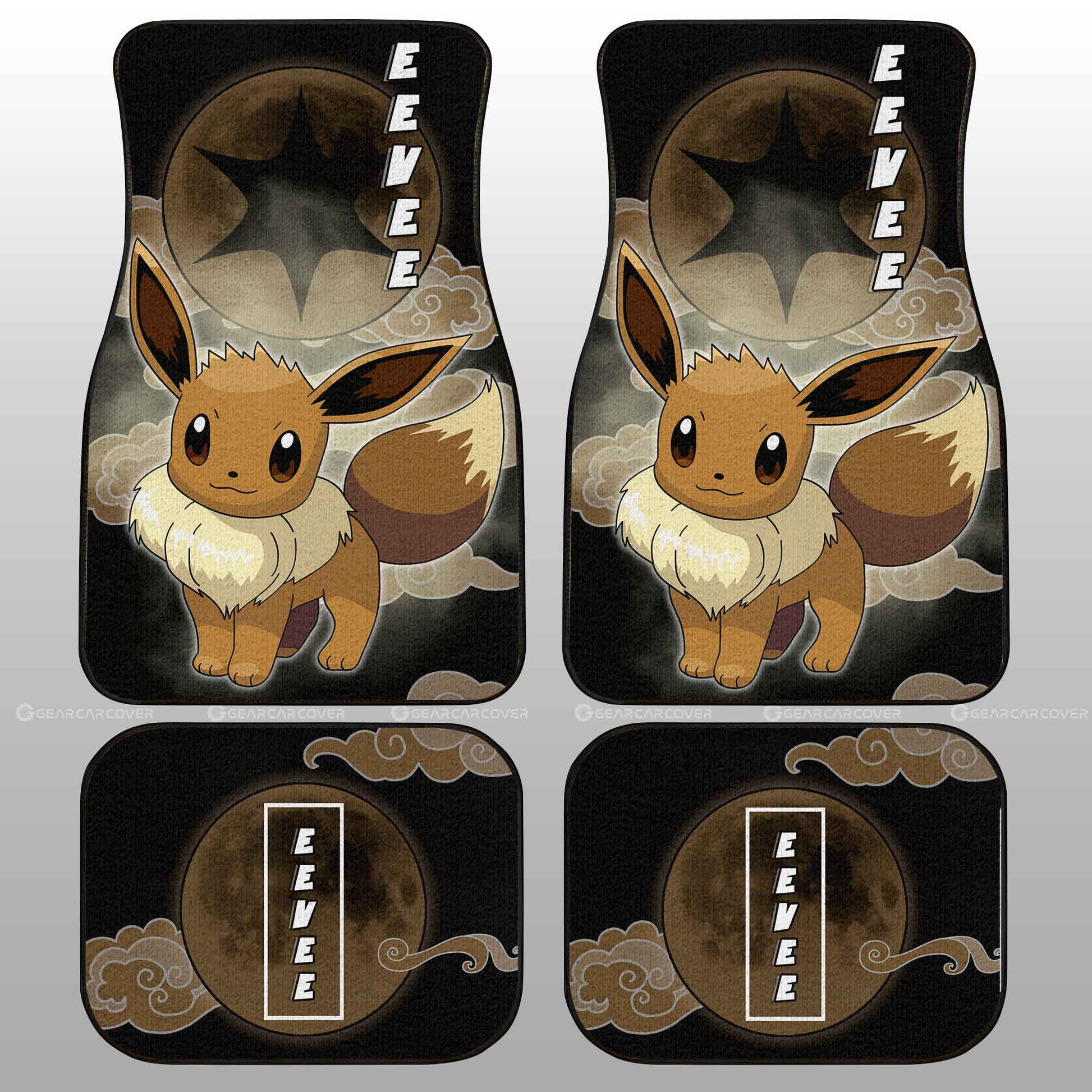 Eevee Car Floor Mats Custom Anime Car Accessories For Anime Fans - Gearcarcover - 2