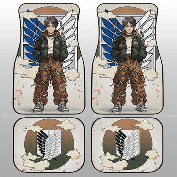 Eren Yeager Car Floor Mats AOT Collection - Gearcarcover - 1