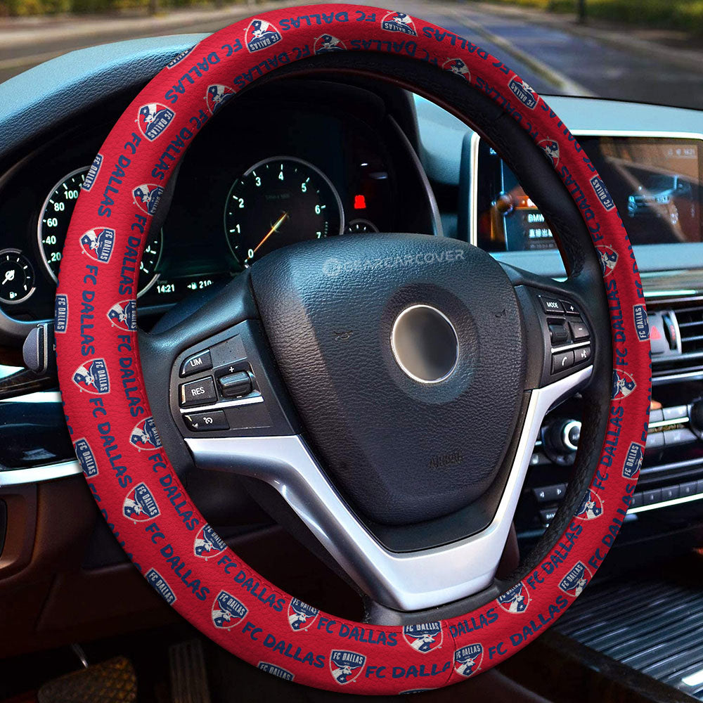 FC Dallas Steering Wheel Cover Sporty Team Collection - Gearcarcover - 1