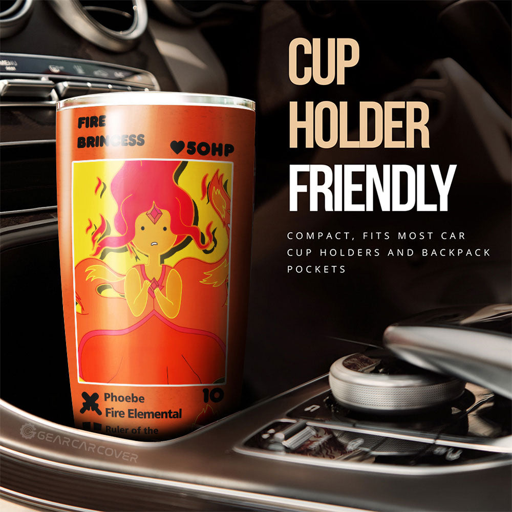 Fire Brincess Tumbler Cup Custom Adventure Time Car Accessories - Gearcarcover - 3