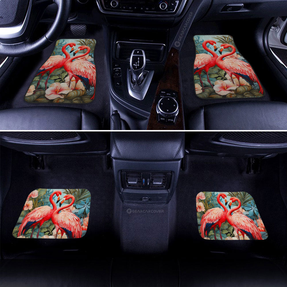 Flamingo Mixed Floral Car Floor Mats Custom Car Accessories - Gearcarcover - 2