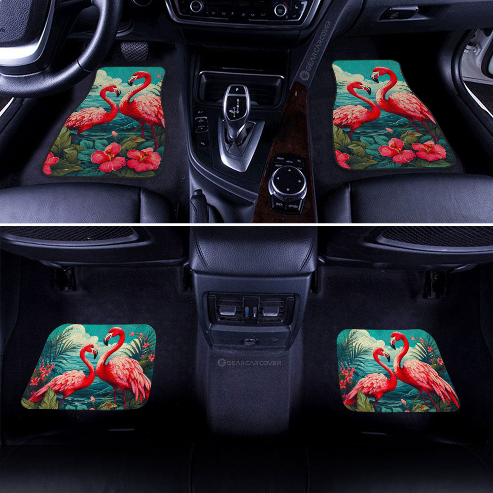 Flamingo Mixed Floral Car Floor Mats Custom Car Accessories - Gearcarcover - 2