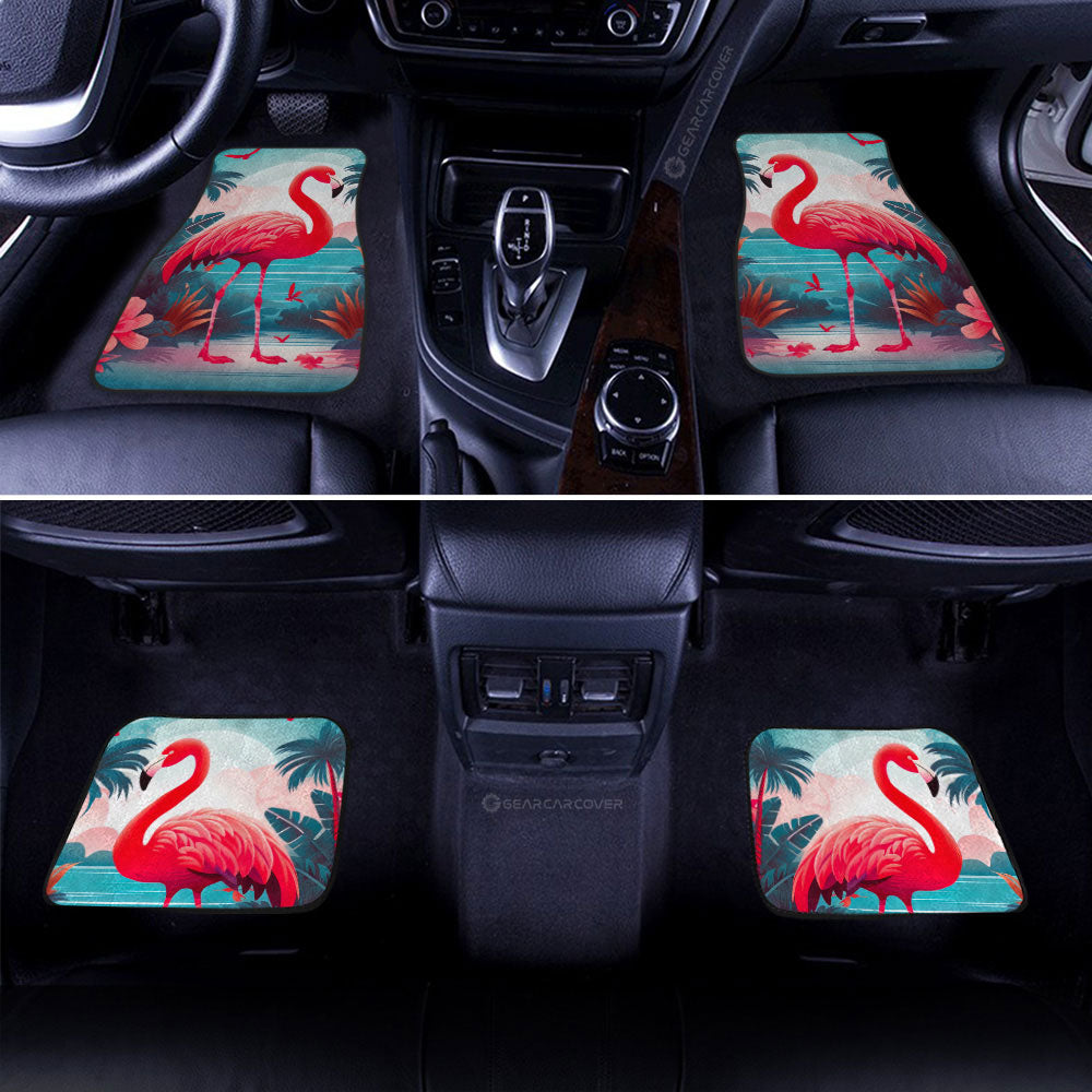 Flamingo Mixed Floral Car Floor Mats Custom Car Accessories - Gearcarcover - 2