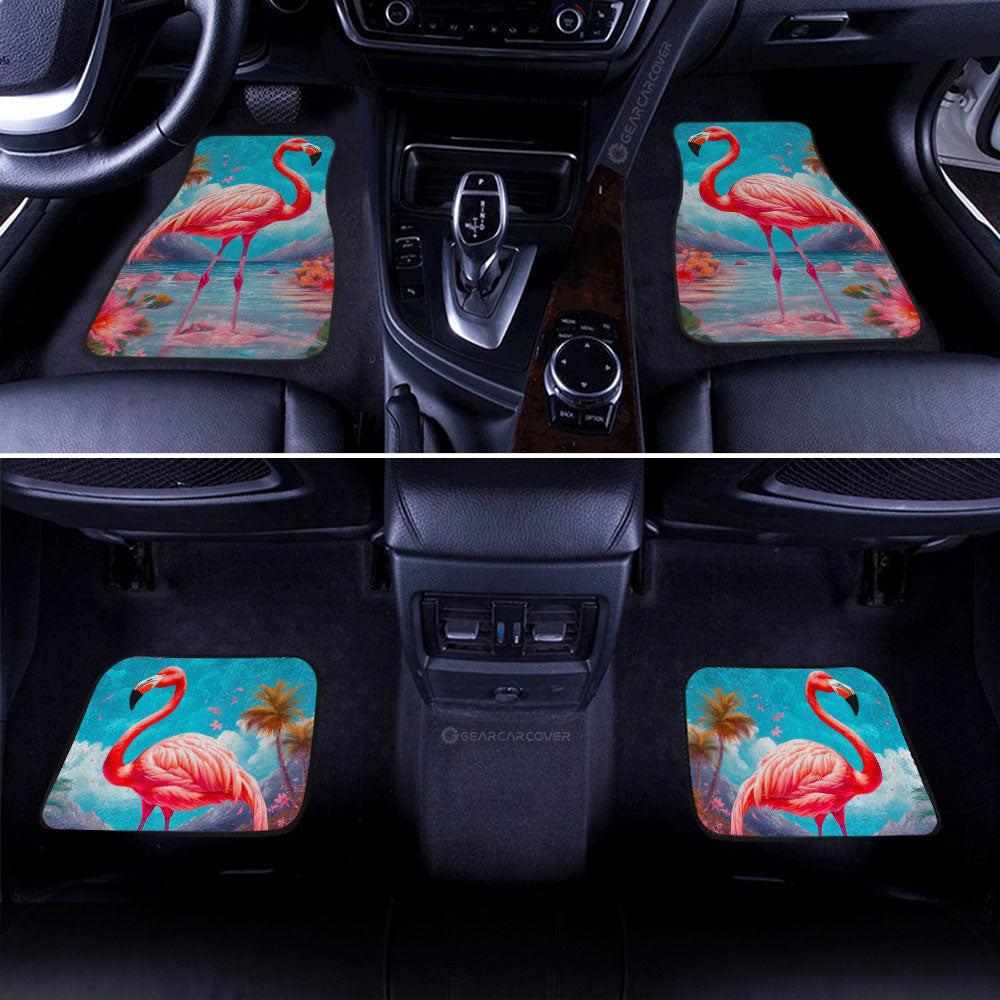 Flamingo Mixed Floral Car Floor Mats Custom Car Accessories - Gearcarcover - 2
