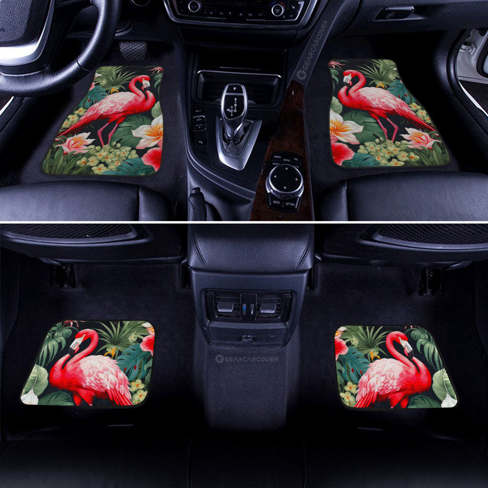 Flamingo Mixed Floral Car Floor Mats Custom Car Accessories - Gearcarcover - 2