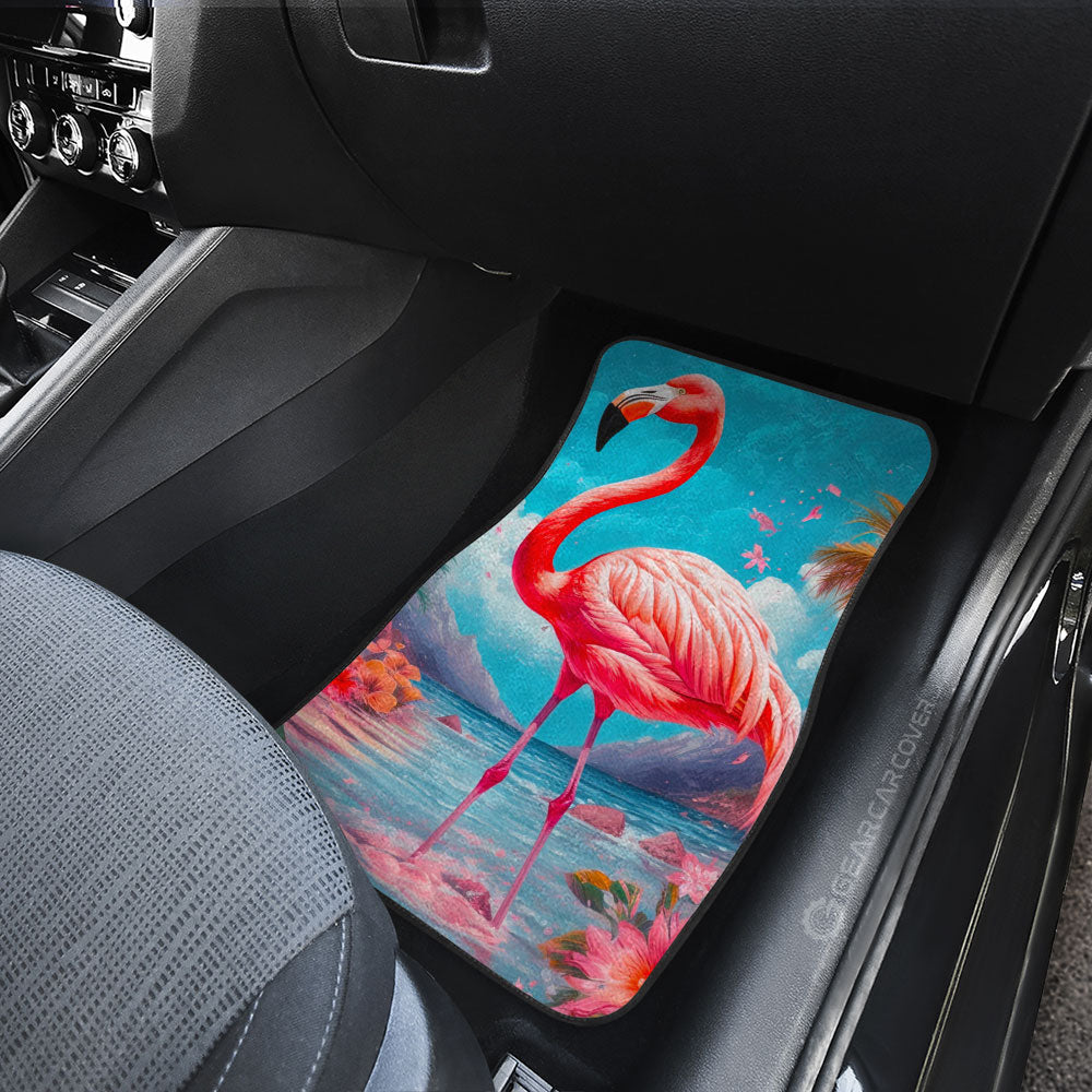 Flamingo Mixed Floral Car Floor Mats Custom Car Accessories - Gearcarcover - 3